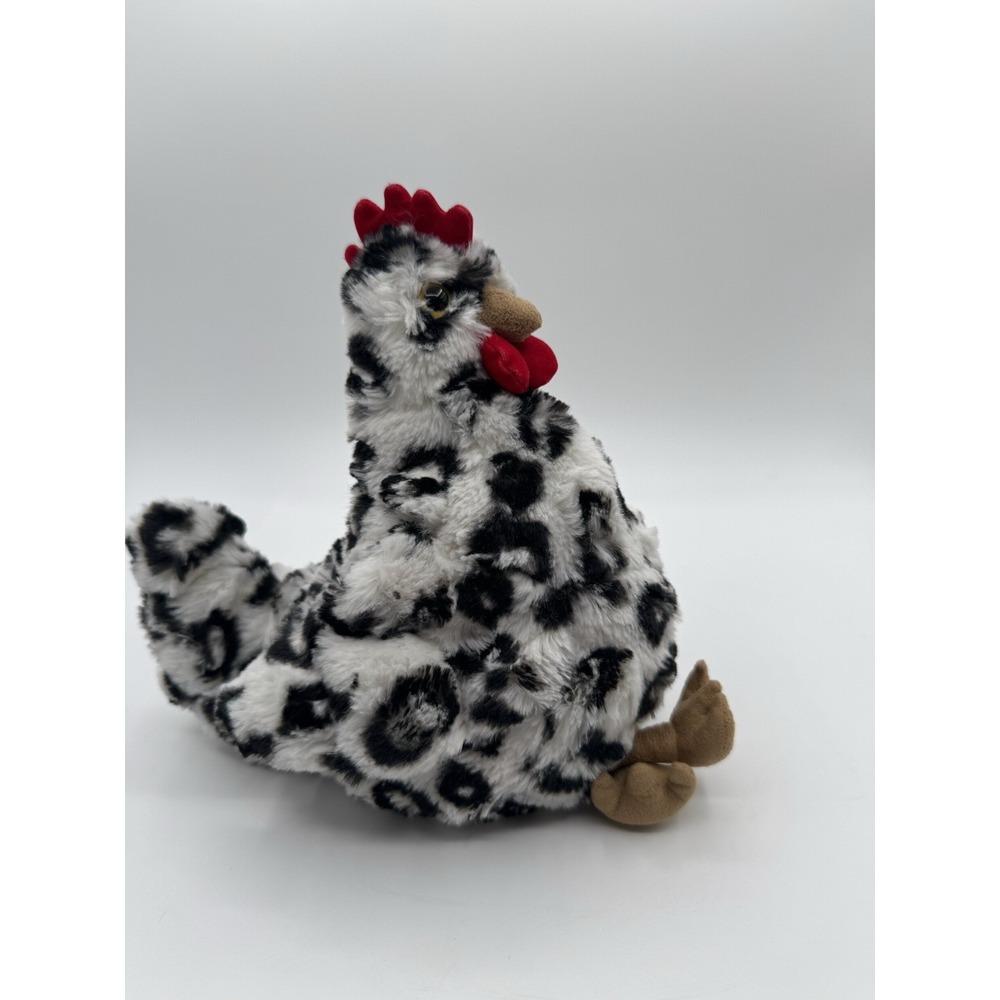 Manhattan Toy Black White Chickens Henley Rooster Plush Stuffed Animal Soft Toy
